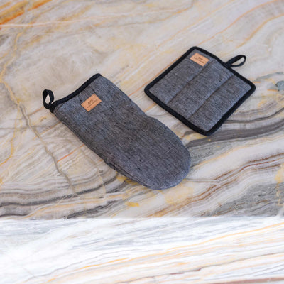 organic linen pot holder oven mitt plastic-free