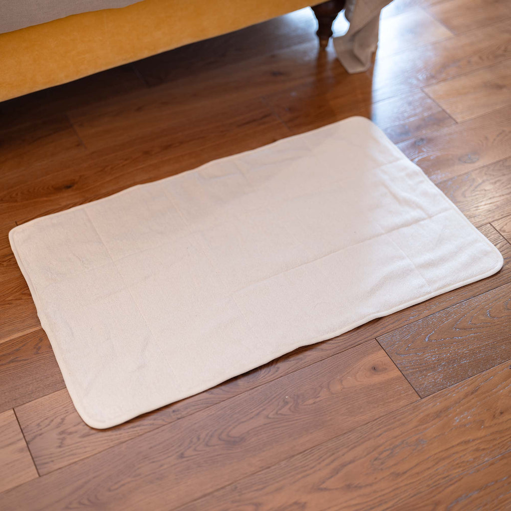 thick organic linen bathmat