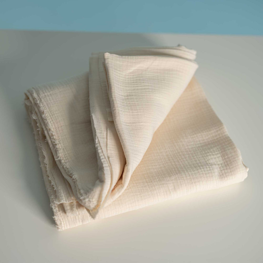 Organic Muslin Fabric double-gauze natural