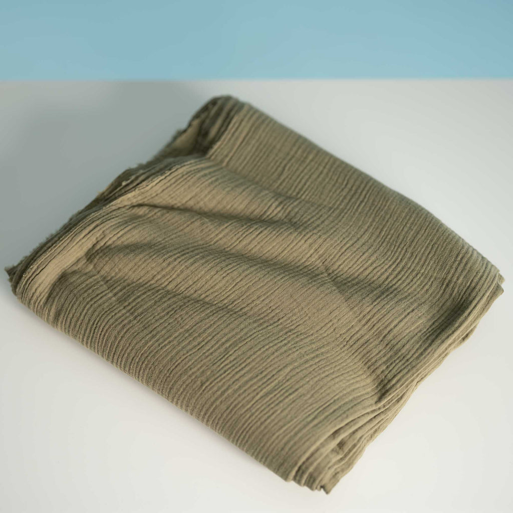 Organic Cotton Muslin Fabric Olive