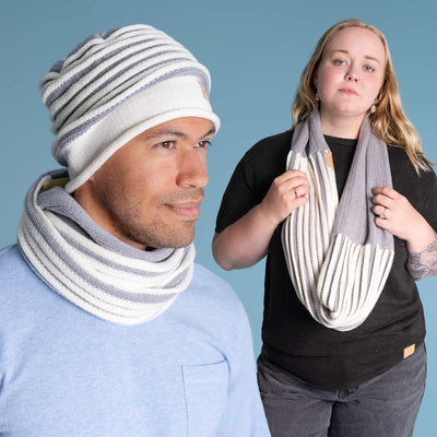 100% organic merino wool infinity scarf