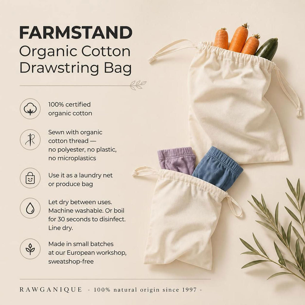 certified organic cotton produce bag plastic-free