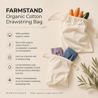 certified organic cotton produce bag plastic-free