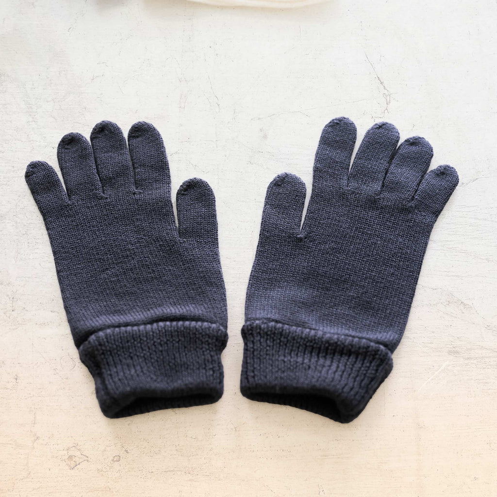 Elastic-free 100% Organic Merino Gloves No Plastic No Synthetic Snow / Large