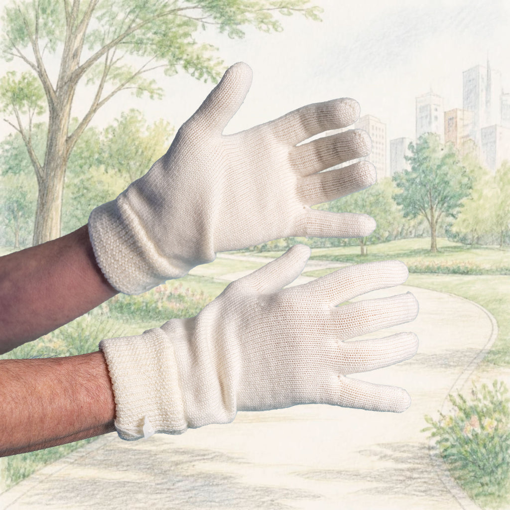 100% organic merino wool winter gloves