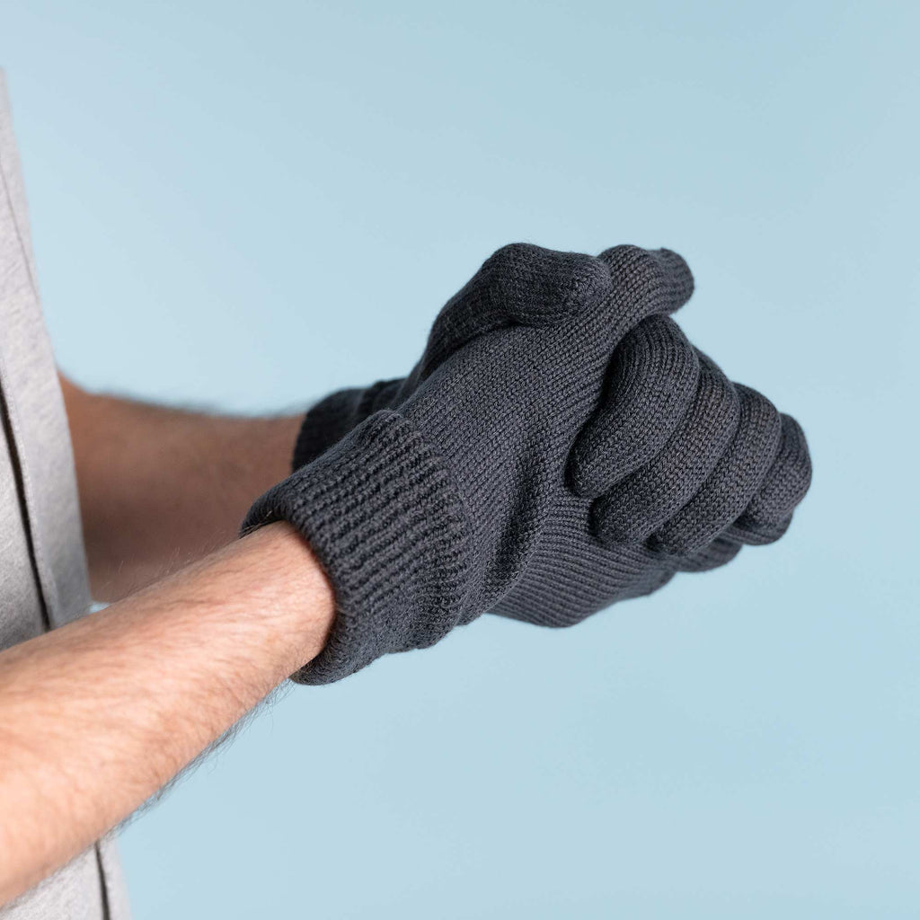Elastic-free 100% Organic Merino Gloves No Plastic No Synthetic Goldrush / Large
