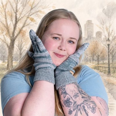 elastic-free 100% certified organic merino wool gloves plastic-free