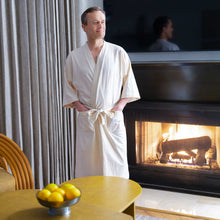 Load image into Gallery viewer, 100% organic cotton bathrobe plastic-free