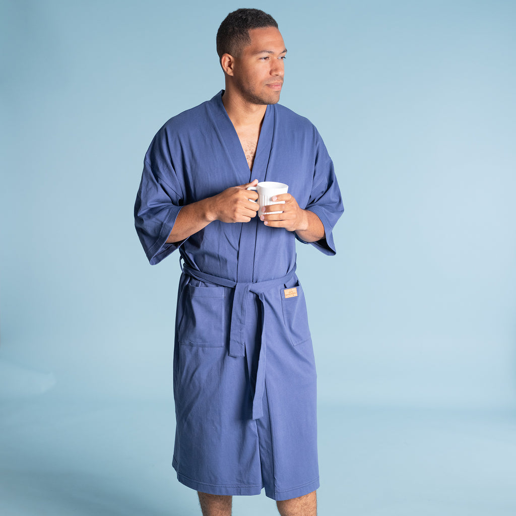100% organic cotton bathrobe plastic-free