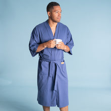Load image into Gallery viewer, 100% organic cotton bathrobe plastic-free