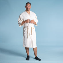 Load image into Gallery viewer, 100% organic cotton knit bathrobe