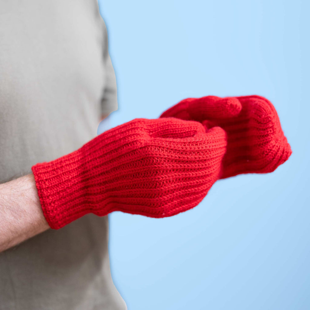 100% organic merino wool mittens