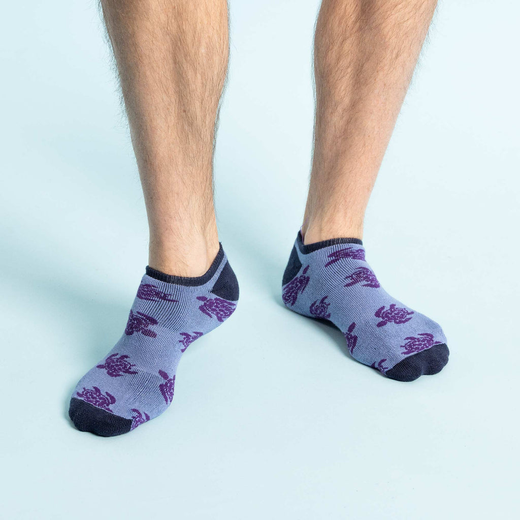 Organic cotton purple printed footies