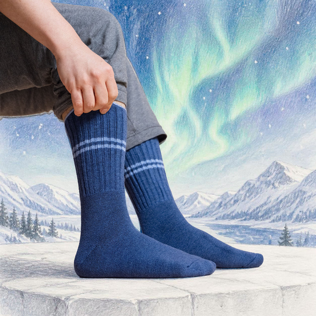 FORESTMILLS 99% Organic Merino Wool Hiking Socks (1% Bio Elastic) (Thick, No Polyester, Certified Organic, Not Superwashed, No Nylon, No Polyamide, No Forever Chemicals) (100% Biodegradable)