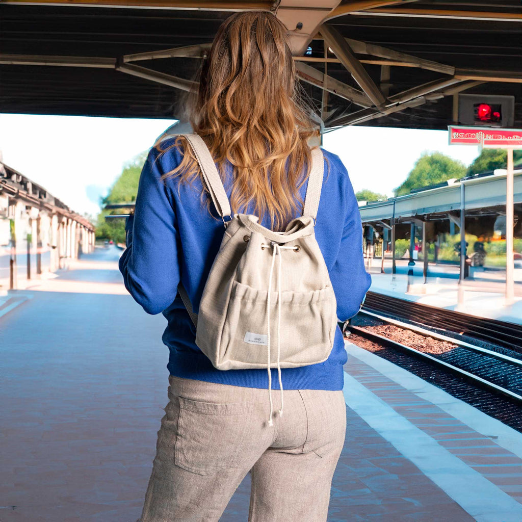 mini hemp backpack