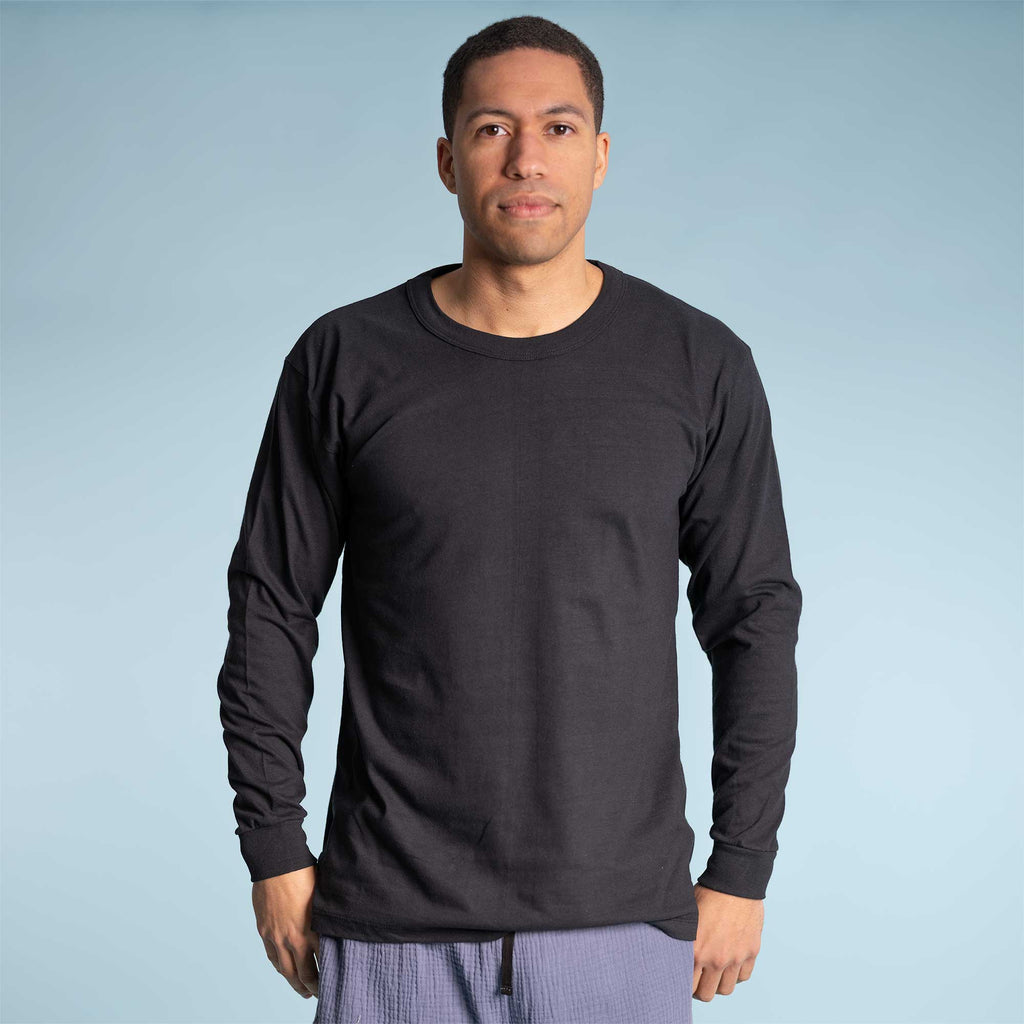 ROCK-IT Apparel Longsleeve heavy Basic Men T-Shirt Long Sleeve Premium Round Neck Men Shirt 100% Katoen Maten S-5XL Regular Cut Zwart L ROCK-IT Apparel Longsleeve heavy Basic Men T-Shirt Long Sleeve Premium Round Neck Men Shirt 100% Katoen Maten S-5XL Regular Cut Zwart L