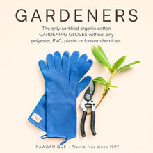 Load image into Gallery viewer, polyester-free 100% certified organic cotton gardening gloves
