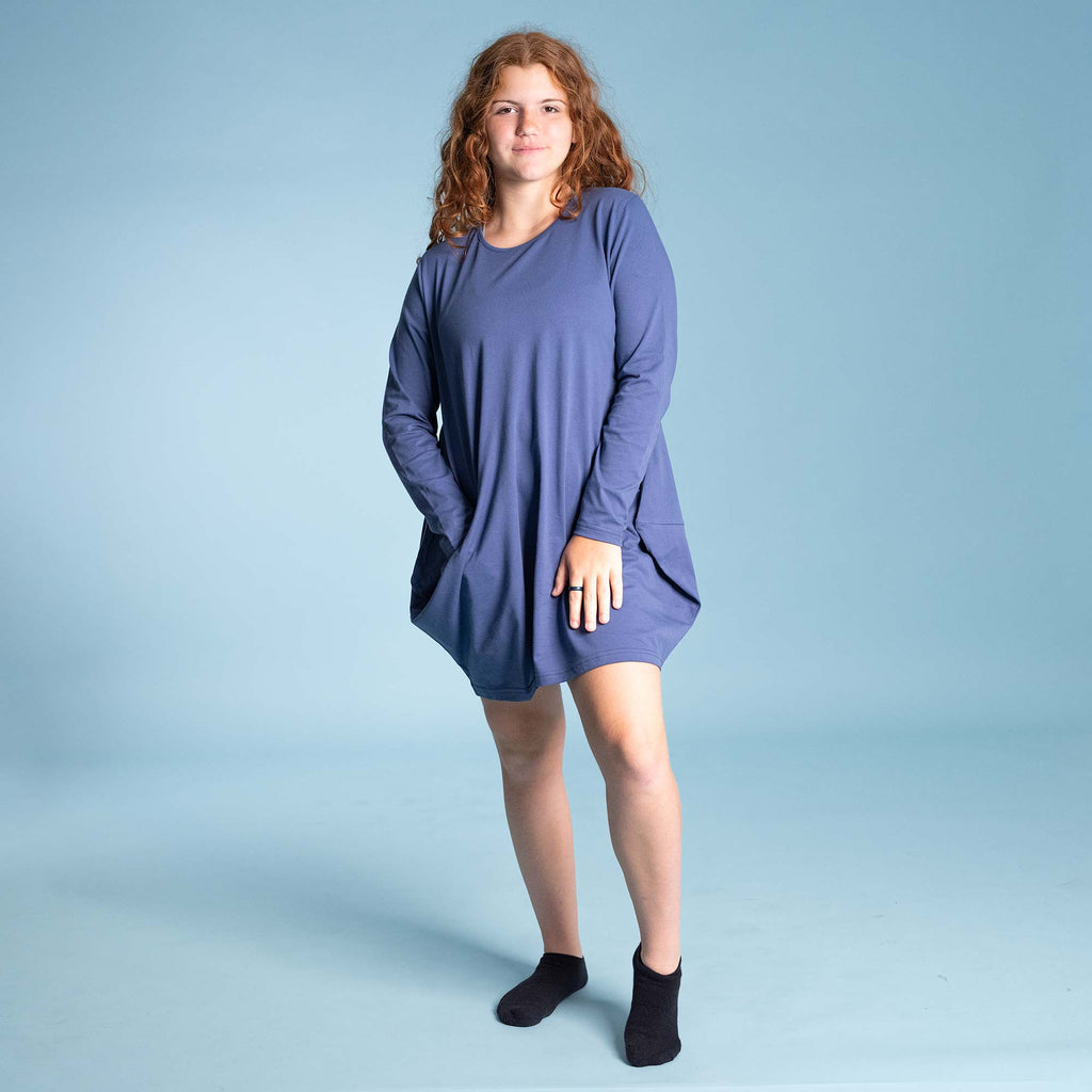 100% Organic Cotton Tunic Dress (Chemical-Free; Plastic-Free) Natural / Small
