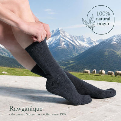 elastic-free 100% certified organic merino wool socks thick and warm
