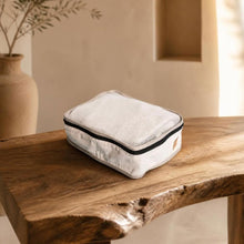 Load image into Gallery viewer, 100% certified organic cotton packing cubes see-through plastic-free