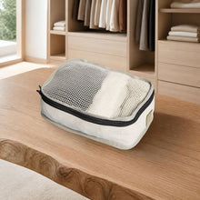 Load image into Gallery viewer, 100% certified organic cotton packing cubes see-through plastic-free