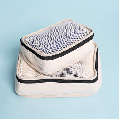 Organic cotton mesh packing cube