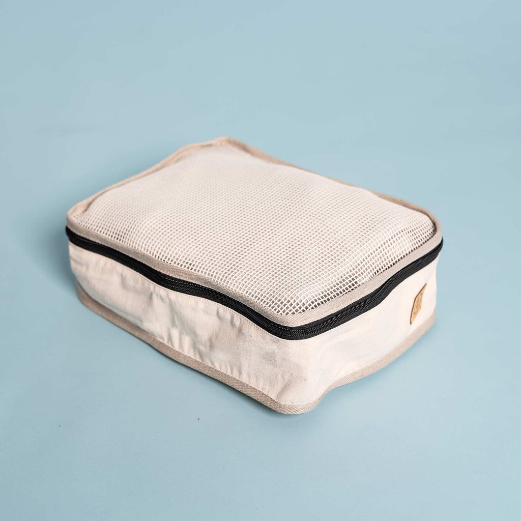plastic-free organic cotton packing cube