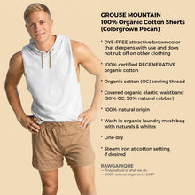 Load image into Gallery viewer, 100% certified organic regenerative cotton in cologrown brown dye-free color plastic-free
