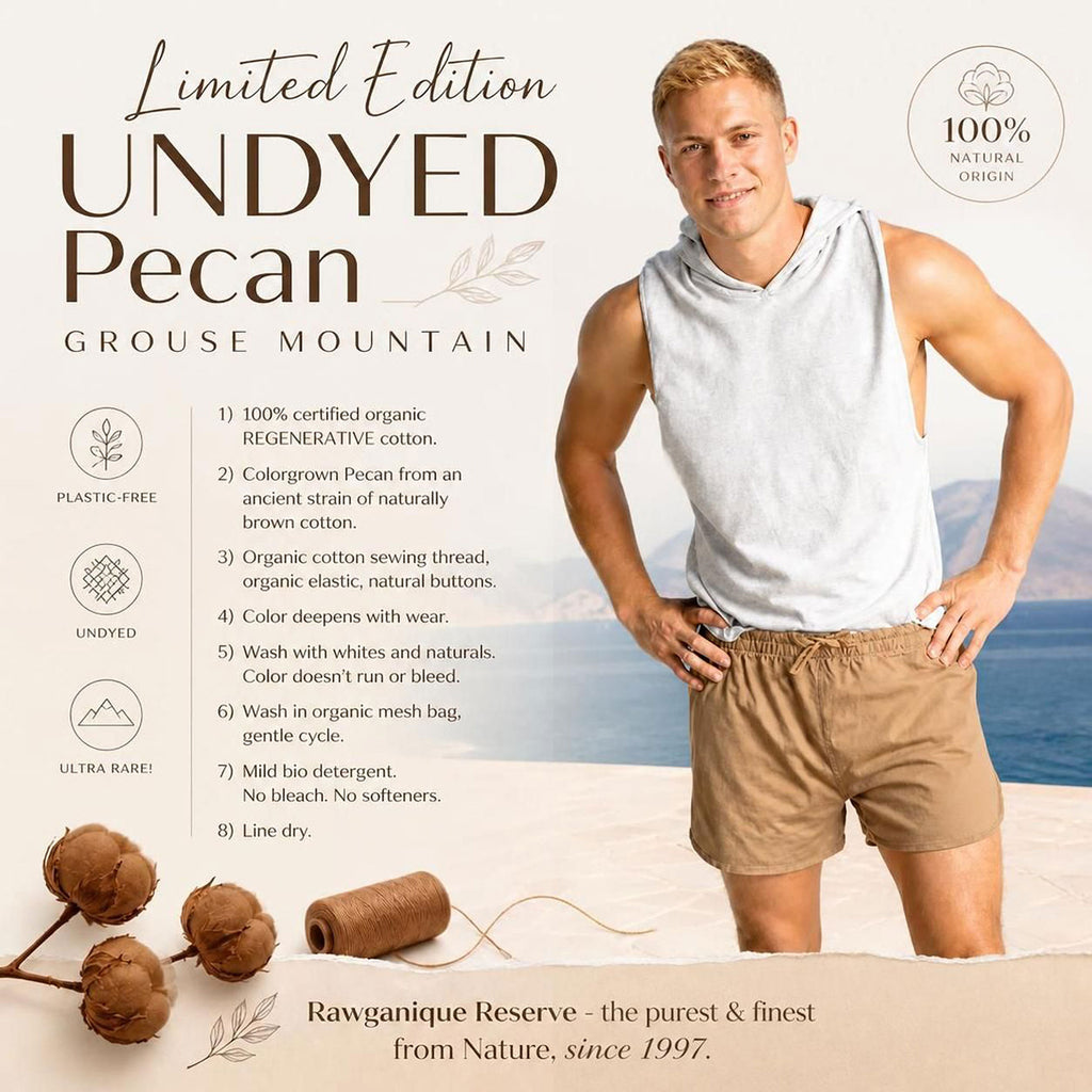 100% certified organic regenerative cotton in cologrown brown dye-free color plastic-free