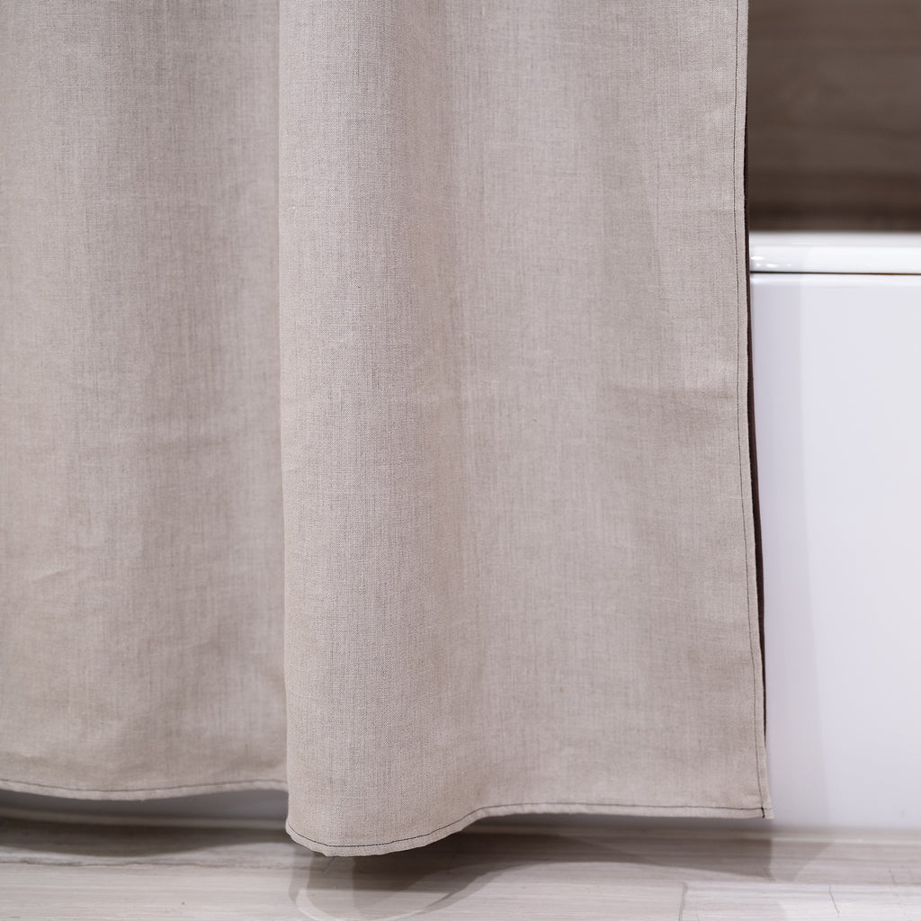 organic linen shower curtain