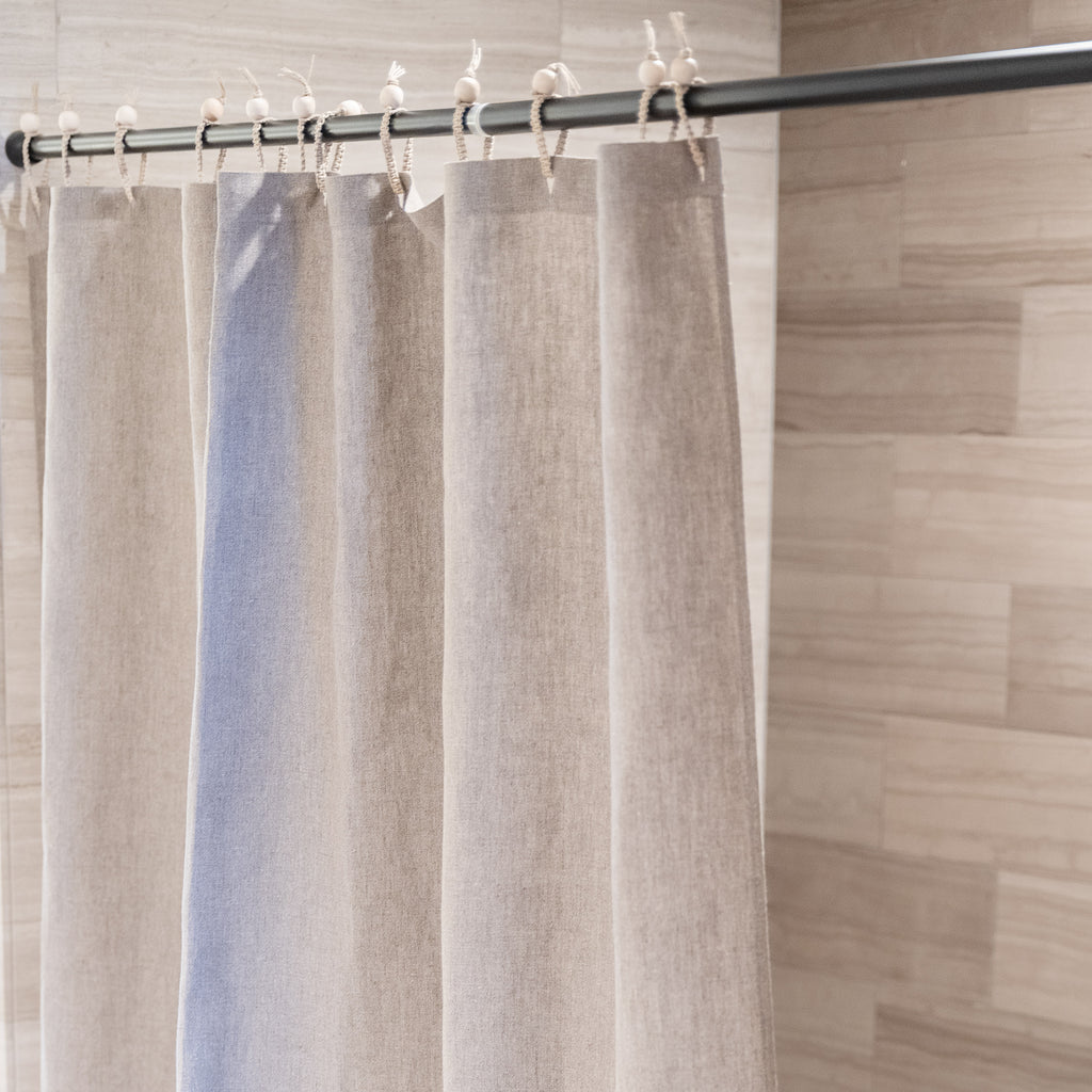organic linen shower curtain pic-free