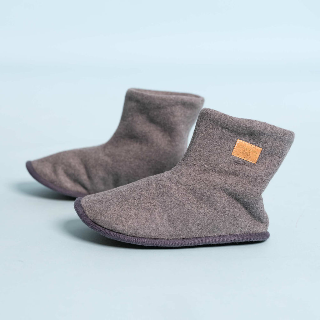 Organic cotton fleece house shoes unisex