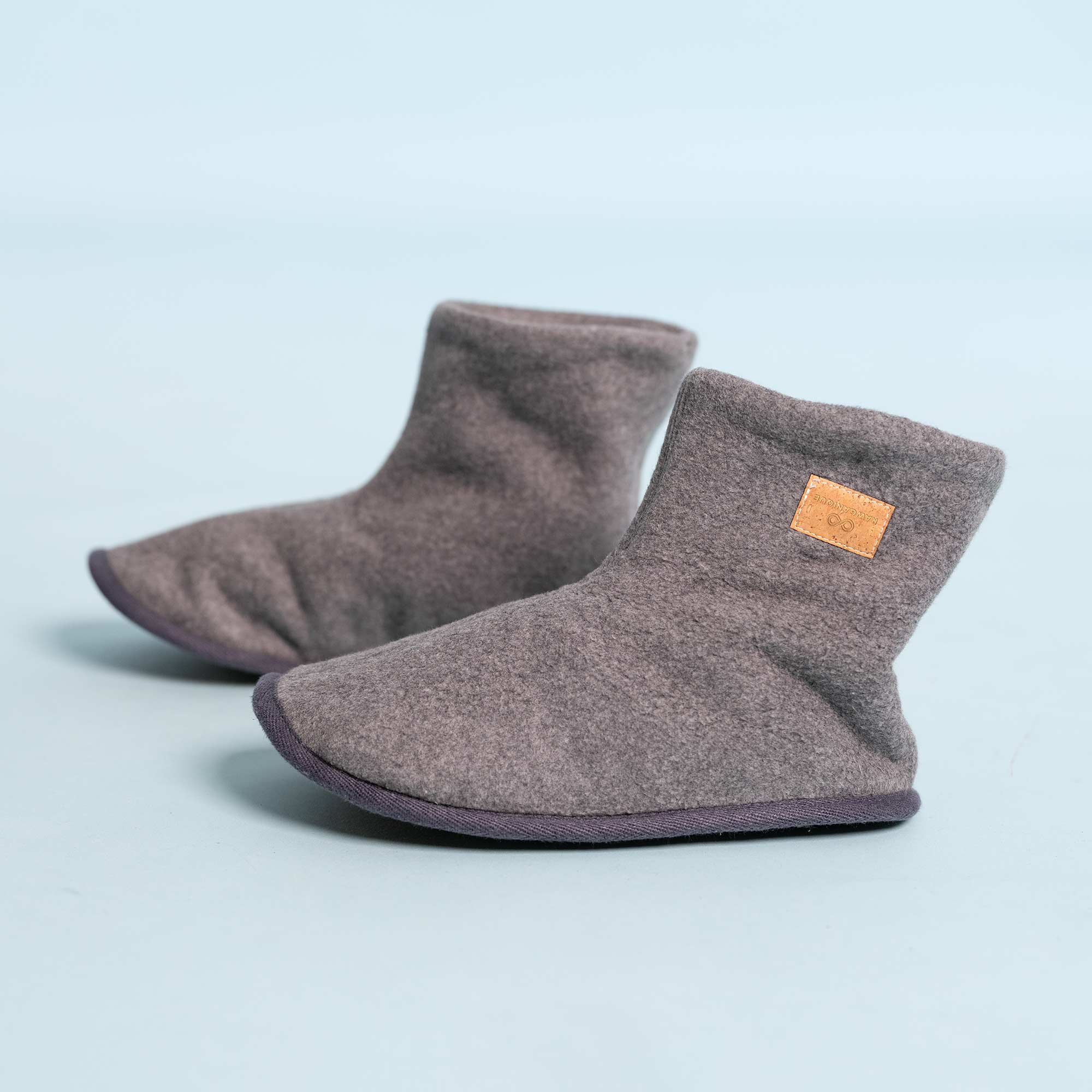 100% Organic Cotton Fleece House Shoes Boots Elastic-free Sleep Socks ...