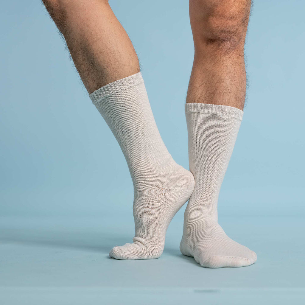 non confining organic merino wool socks