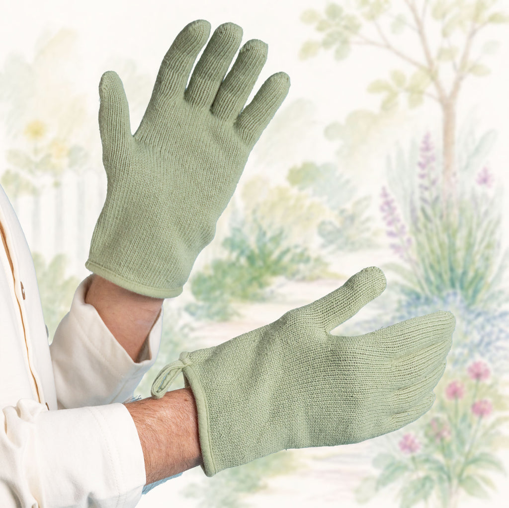 elastic-free 100% certified organic cotton gloves plastic-free polyester-free
