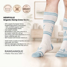 Load image into Gallery viewer, HEMPVILLE 80% Organic Hemp Leaf Socks (19% Organic Cotton, 1% Bio Elastic) (100% Biodegradable)