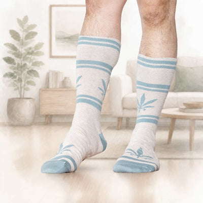 HEMPVILLE 80% Organic Hemp Leaf Socks (19% Organic Cotton, 1% Bio Elastic) (100% Biodegradable)