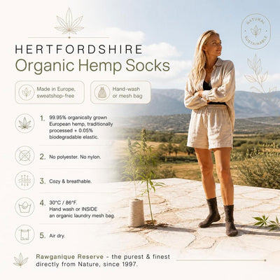 hemp crew socks cozy featuring 0.05% biodegradable elastic and 99.95% organic European hemp