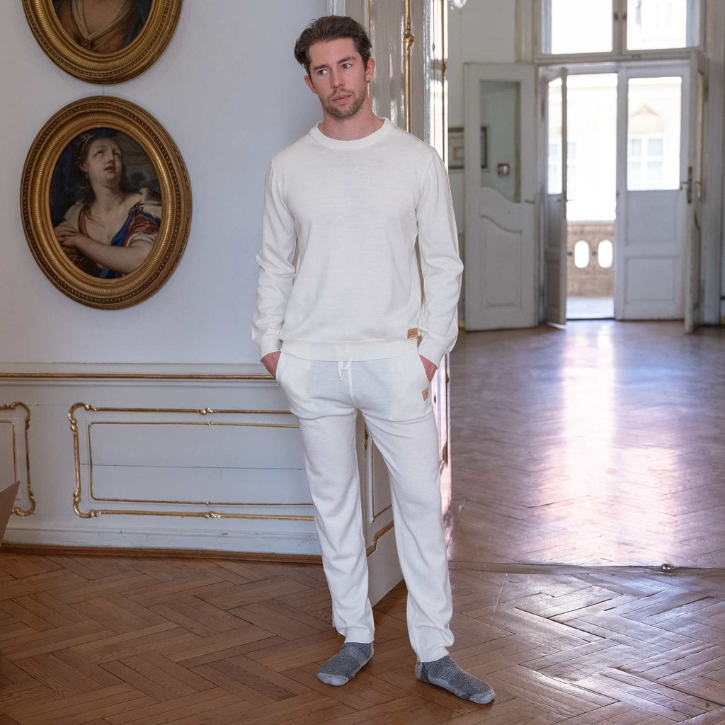 organic merino wool casual pants