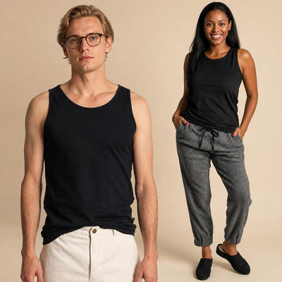 plastic-free 100% certified organic cotton tank top