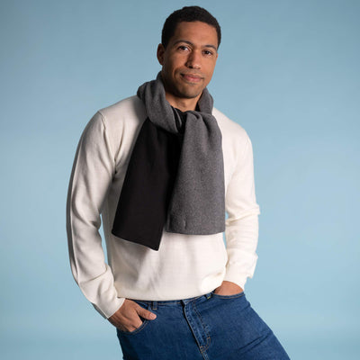 100% organic cotton fleece scarf