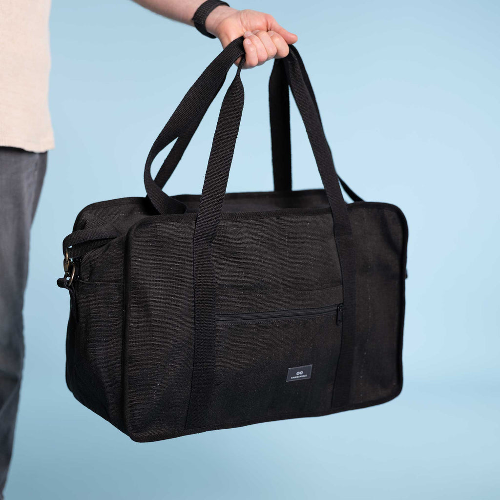 INCOGNITO Handmade 100% Organic Hemp Maximum Carry-on Boston Luggage (22x14x9)