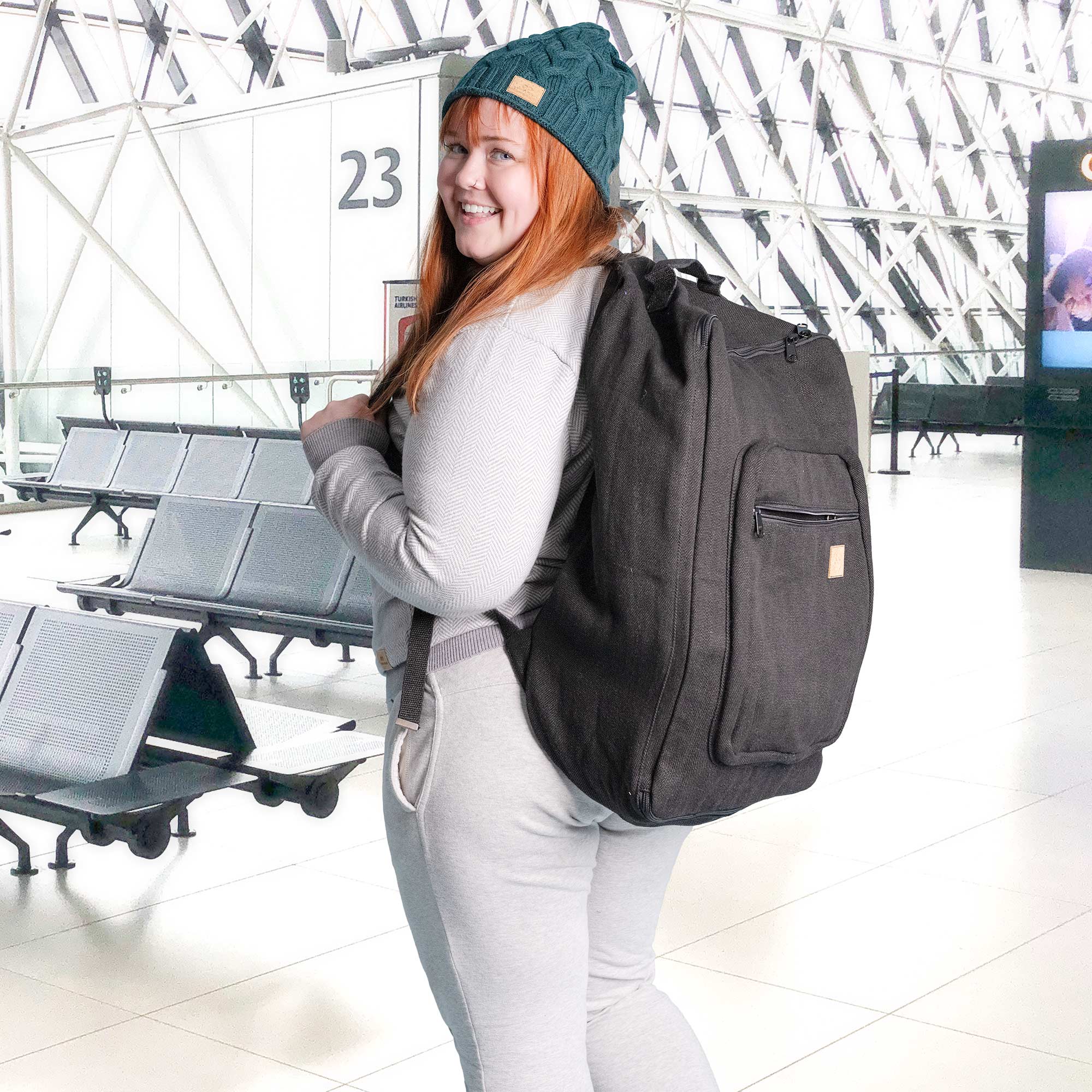 100% Organic Linen / Hemp Carry-On Luggage Travel Cabin Bag  display picture 2