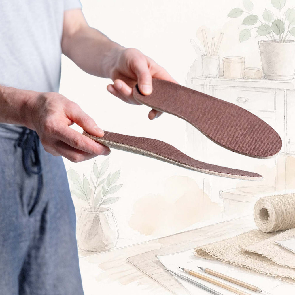 100% hemp insoles footbed polyester-free