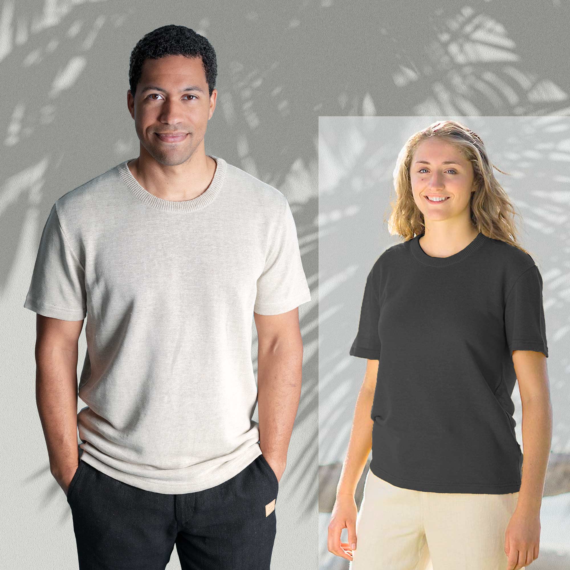 100% Organic Irish Linen Short-Sleeve Unisex T-shirt (Breathable 