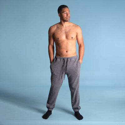 plastic-free organic cotton fleece sweat pants