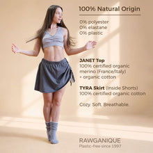 Load image into Gallery viewer, 100% organic merino wool active sports bra