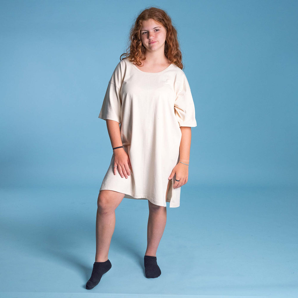 100% Organic Cotton Nightgown Lounge Dress Made in USA by Rawganique since 1997. Sweatshop-free. Chemical-free. 100% Organic Cotton Nightgown Lounge Dress Made in USA by Rawganique since 1997. Sweatshop-free. Chemical-free.