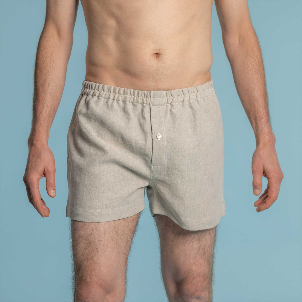 hemp boxers with organic elastic