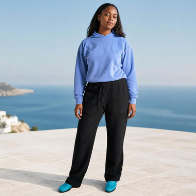 100% organic cotton fleece pants for ladies
